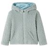 vidaXL Jachetă cu glugă pentru copii blană artificială Teddy verde mentă 116