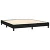 vidaXL Pat box spring cu saltea, negru, 180x200 cm, catifea
