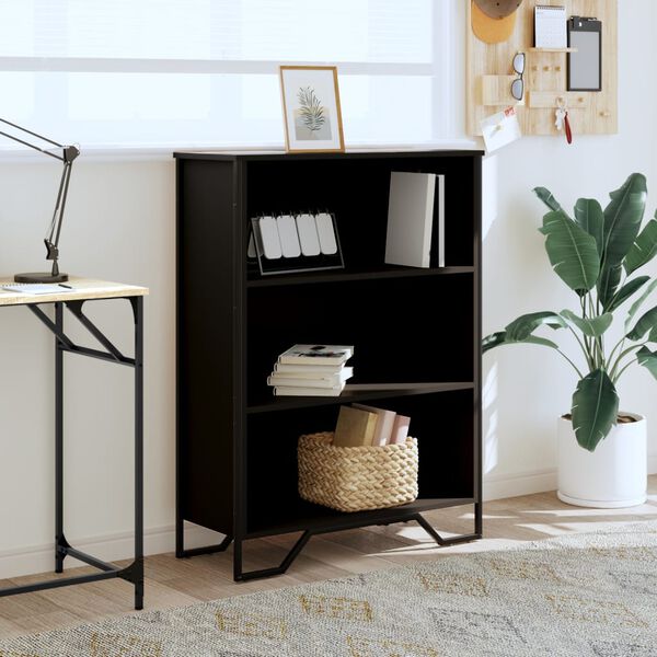 vidaXL Bibliotecă, negru, 80x31x106 cm, lemn prelucrat