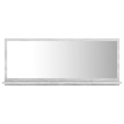 vidaXL Dulap de baie cu oglindă, gri beton, 90 x 10,5 x 37 cm, PAL