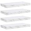 vidaXL Raft de perete 4 buc. Marmură albă 50 x 23,5 x 3,8 cm