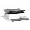 vidaXL Hrănitor cu pedale pentru pui Argintiu 75 x 53 x 20,5 cm 10 kg