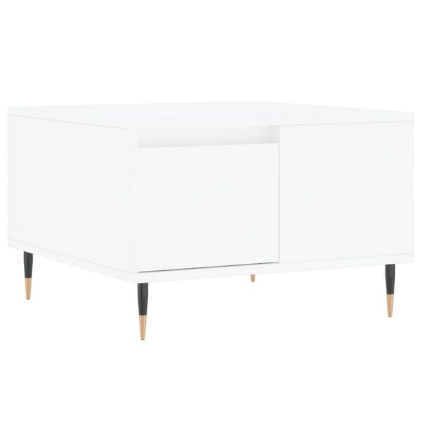 vidaXL Măsuță de cafea, alb, 55x55x36,5 cm, lemn prelucrat