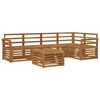 vidaXL Set canapea sectională 6 pcs natural Lemn Solid de Acacia
