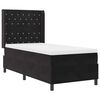 vidaXL Pat cu arcuri cu headboard Negru 90 x 190 cm Catifea