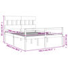 vidaXL Cadru de pat senior cu tăblie, 160x200 cm, lemn masiv