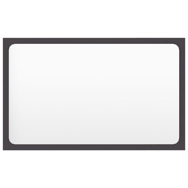 vidaXL Oglindă de baie, gri, 60x1,5x37 cm, PAL