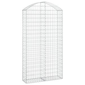 vidaXL Coș gabion arcuit, 100x30x180/200 cm, fier galvanizat