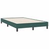 vidaXL Pat box spring cu saltea, verde &icirc;nchis, 120x220 cm, catifea
