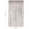 vidaXL Perdea macrame, gri taupe,140 x 240 cm, bumbac