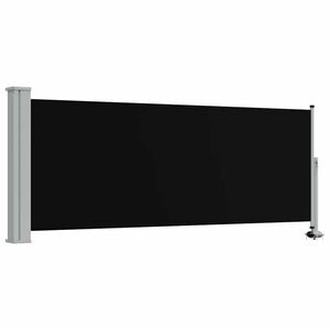 vidaXL Copertină laterală retractabilă de terasă, negru, 100 x 300 cm
