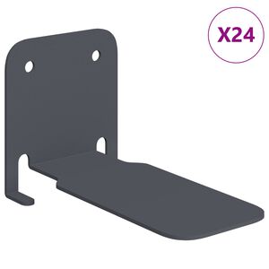 vidaXL Raft suspendat cu raft 24 pcs Antracit 6 x 10,8 x 6,6 cm