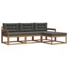 vidaXL Set de canapele de exterior 4 buc. Natural și Antracit