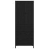 vidaXL Bufet Pe perete Stejar Negru 69,5 x 34 x 180 cm Lemn compozit