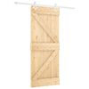 vidaXL Ușă glisantă Natural și Alb 80 x 210 cm Lemn masiv de pin