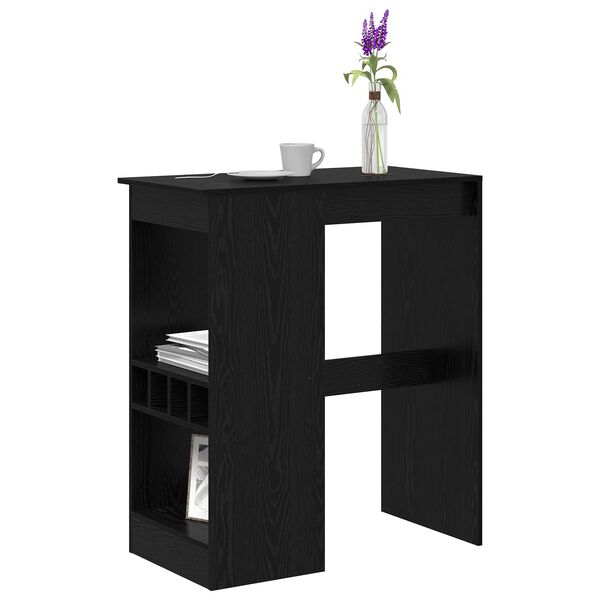 vidaXL Masă de bar Stejar Negru 90 x 47.5 x 103.5 cm Lemn compozit