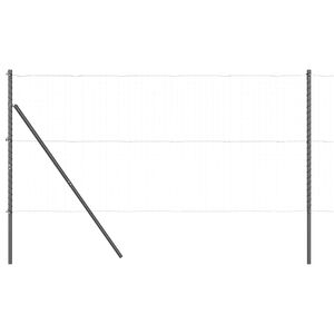 vidaXL St&acirc;lp de gard. 26 pcs Gri 3,2 x 3,2 x 150 cm