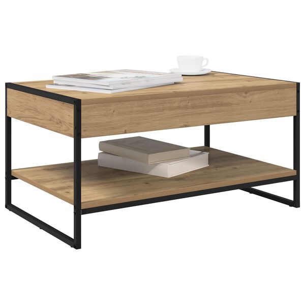 vidaXL Masă de cafea Stejar artizanal 80 x 50 x 40 cm Lemn compozit