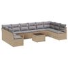 vidaXL Set de canapea 11 buc. Bej poliratan
