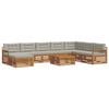 vidaXL Set de canapele de exterior 9 pcs Gri natural și deschis