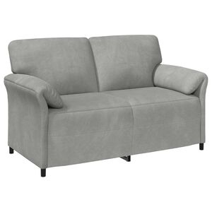 vidaXL Canapea cu 2 locuri Gri deschis 158 x 83 x 95 cm Catifea