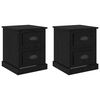 vidaXL Dulap de noapte 2 buc. Stejar Negru 39 x 39 x 47.5 cm