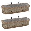 vidaXL Jardinieră de balcon, 2 buc., 60 cm, răchită cu căptușeală PE