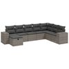 vidaXL Set canapele de grădină cu perne, 8 piese, gri, poliratan