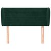 vidaXL Tăblie de pat cu aripioare verde închis 93x23x78/88 cm catifea