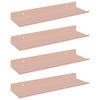 vidaXL Raft suspendat 4 buc. Roz 30 x 9 x 2,5 cm Oțel