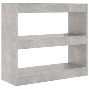 vidaXL Bibliotecă/Separator cameră, gri beton, 80x30x72 cm