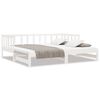 vidaXL Pat de zi cu extensie, alb, 80x200 cm, lemn masiv de pin