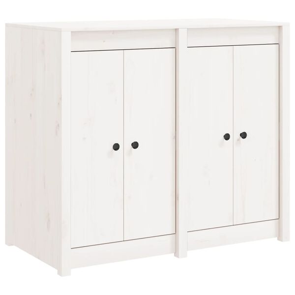 vidaXL Dulap de bucătărie de exterior, alb, lemn masiv de pin