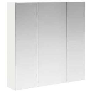 vidaXL Dulap cu oglindă pentru baie Alb 70 x 14,5 x 70 cm
