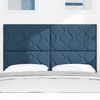 vidaXL Tăblie cap cu headboard albastru 160 cm Piele artificială