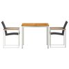 vidaXL Set de masă pentru grădină 3 pcs Maro Lemn Solid de Acacia
