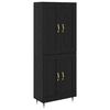 vidaXL Bufet Stejar Negru 69,5 x 34 x 90 cm Lemn prelucrat