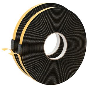 vidaXL Bandă din spumă autoadezivă 2 buc. Negru 15mm x 10m Spumă CR