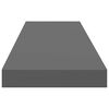 vidaXL Rafturi de perete, 2 buc., gri extralucios, 90x23,5x3,8 cm, MDF