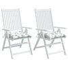 vidaXL Perne de scaun, 2 buc., 40x40x7 cm, textil, model frunze