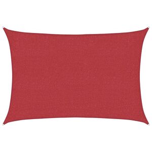 vidaXL P&acirc;nză parasolar, roșu, 2x2,5 m, HDPE, 160 g/m&sup2;