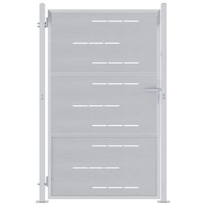 vidaXL Poartă de grădină Argintiu 85 x 144 cm Oţel inoxidabil