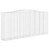 vidaXL Coșuri gabion arcuite 6 buc, 400x50x180/200 cm, fier galvanizat