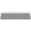 vidaXL Cadru de pat otoman cu saltea Taupe 90x190cm Material