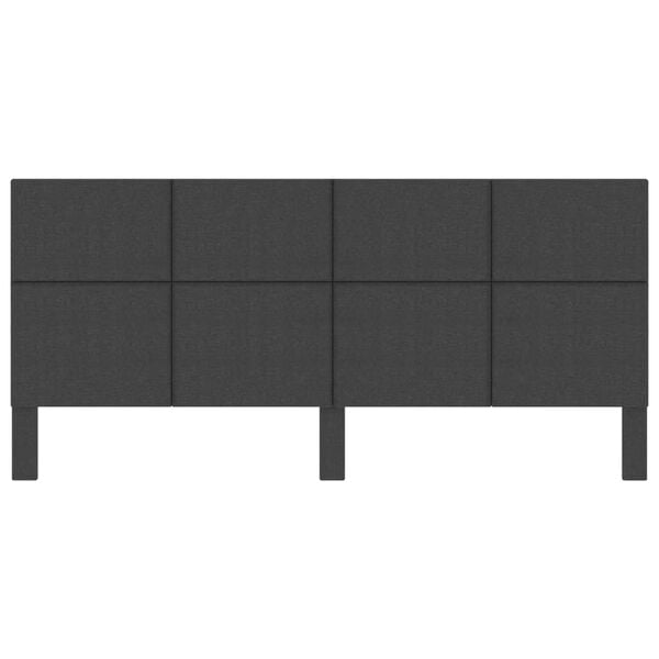 vidaXL Tăblie de pat, gri &icirc;nchis, 200 x 200 cm, material textil