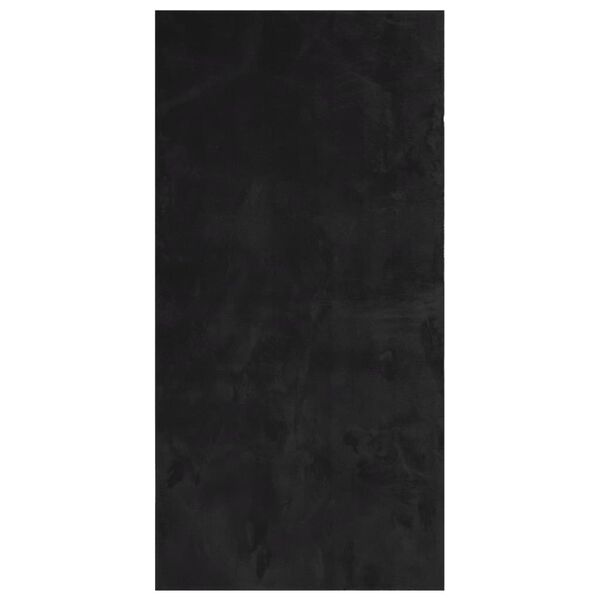 vidaXL Covor HUARTE, fir scurt, moale și lavabil, negru, 100x200 cm