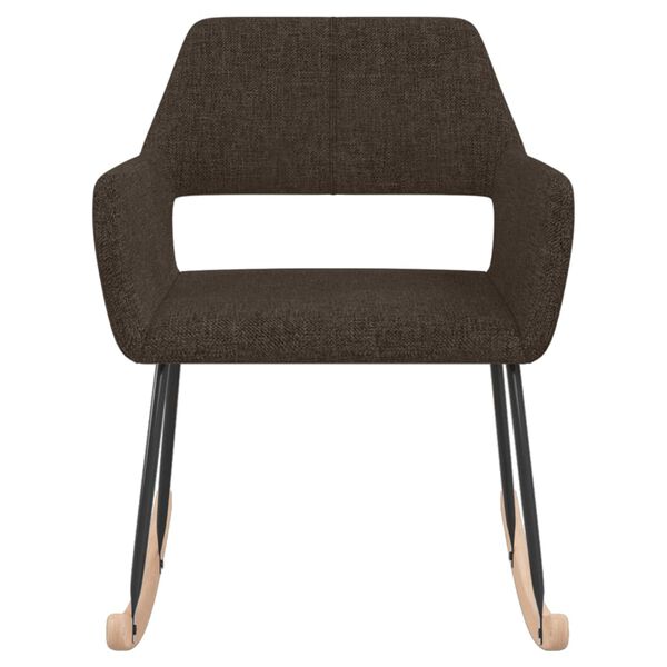 vidaXL Scaun balansoar, maro &icirc;nchis, material textil