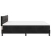 vidaXL Pat cu arcuri cu saltea cu headboard Negru 180 x 200 cm Catifea