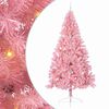 vidaXL Pom de Crăciun artificial pre-iluminat Roz 240 cm PVC
