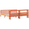 vidaXL Cadru de pat fără saltea, maro ceruit 180x200 cm lemn masiv pin